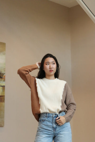 Brown Tri Sweater